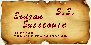 Srđan Šutilović vizit kartica